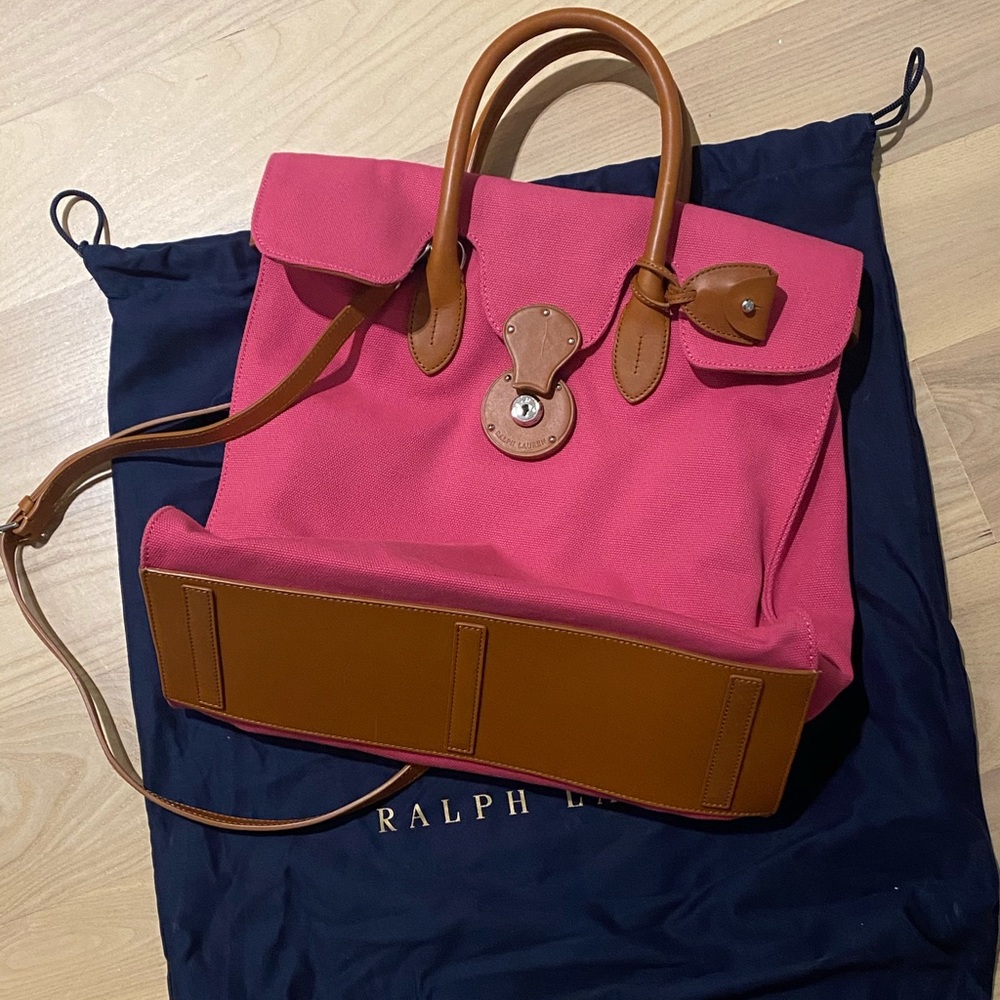 Ralph Lauren Canvas Ricky 33 Satchel Tote